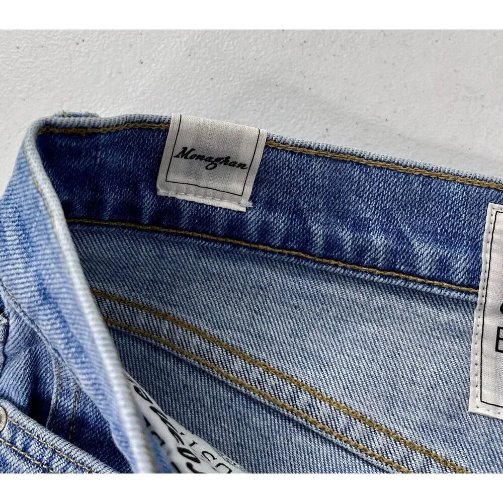 FRANK & EILEEN Women's Light Wash Monaghan Button Fly Raw Hem Jeans 30 - Picture 5 of 8